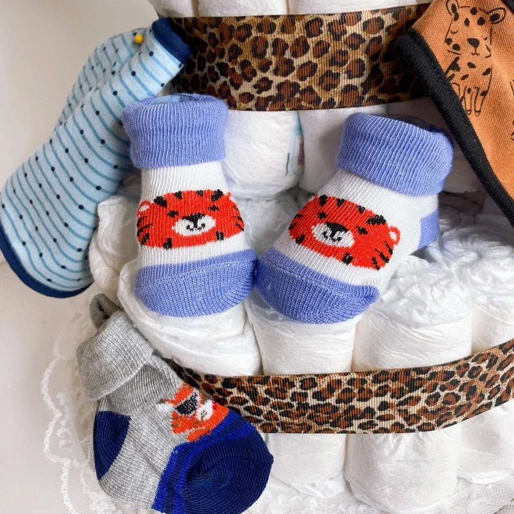 Tiger Diaper Cake